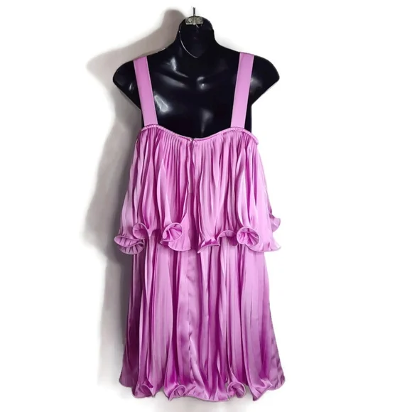 ALDEN ADAIR Mini Dress Lavender Purple Flowy Sundress Spring Summer Night XS 0 2 - Picture 4 of 11